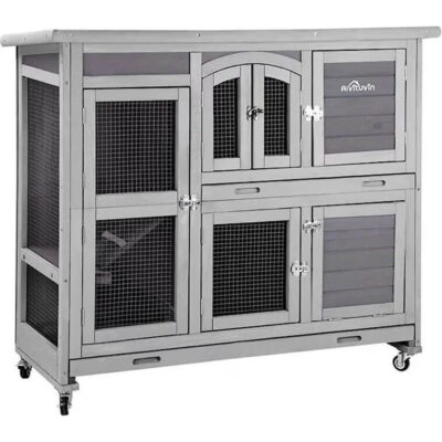 Aivituvin 42.1-in Two Story Rabbit Hutch