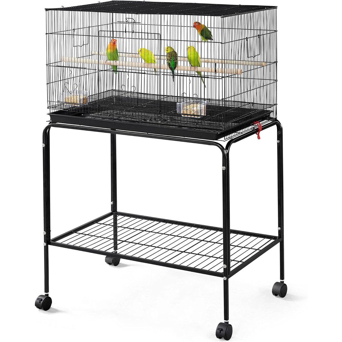 Yaheetech Rolling Wood Perches Bird Cage