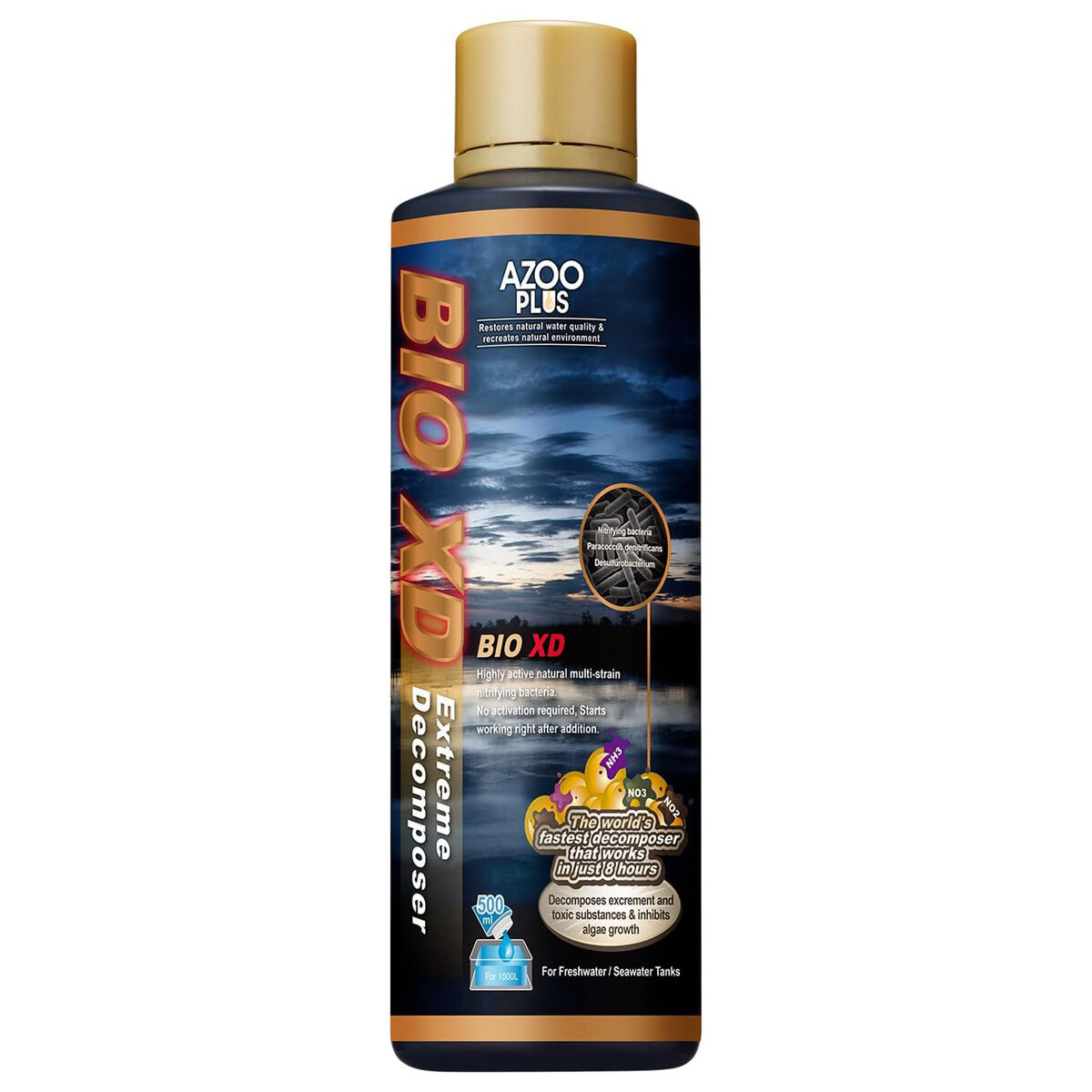 AZOOPLUS BIO XD Extreme Decomposer Nitrifying Bacteria for Freshwater and Saltwater Fish Tank