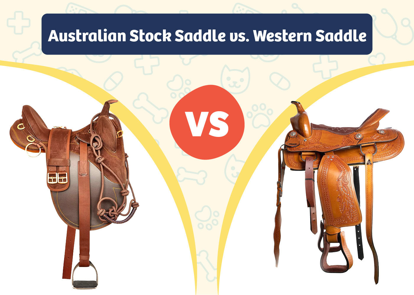 PangoVet_Product VS Product_Australian Stock Saddle vs. Western Saddle