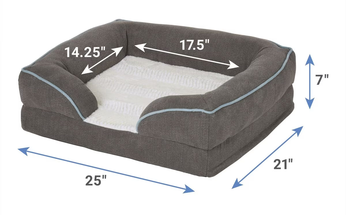 Frisco Plush Orthopedic Front Bolster Cat Bed