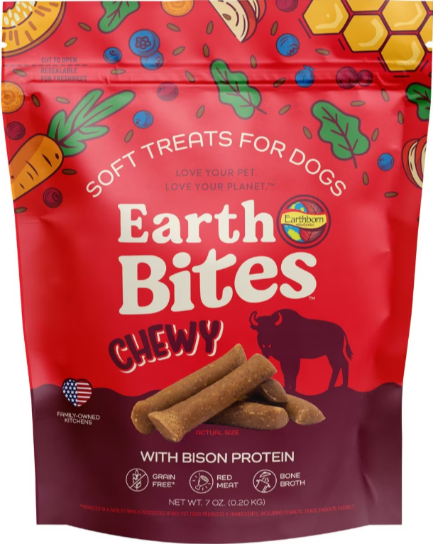Earthborn Holistic Earthbites Bison Flavored Grain-Free Soft & Chewy Dog Treats