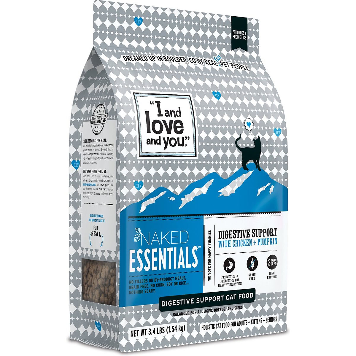 I and Love and You Naked Essentials Digestive Support Chicken and Pumpkin Recipe Dry Cat Food