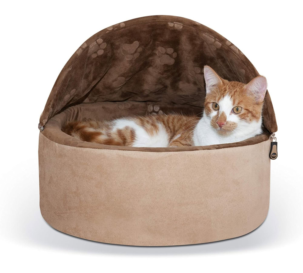 K&H Pet Products Self-Warming Kitty Bed Hooded Pet Bed