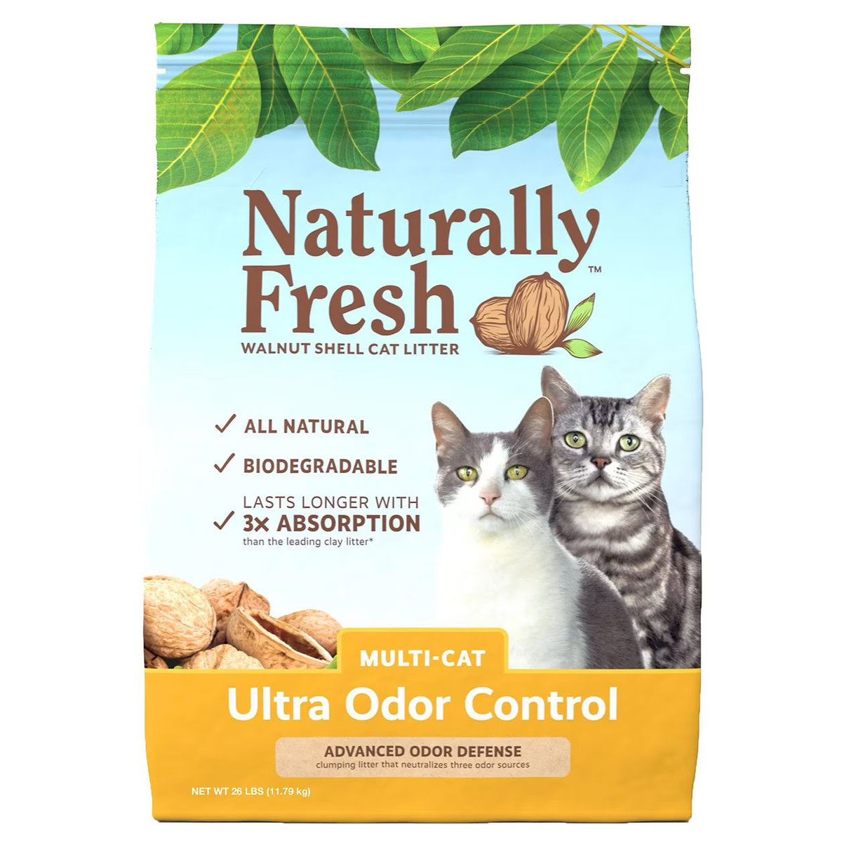 Naturally Fresh Walnut Shell Cat Litter Ultra Odor Control