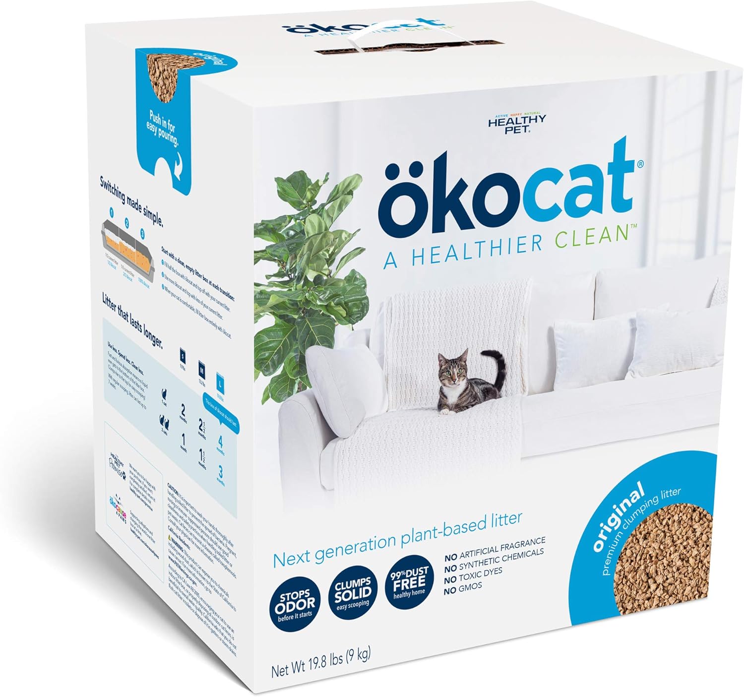 Okocat Original Premium Wood Clumping Cat Litter
