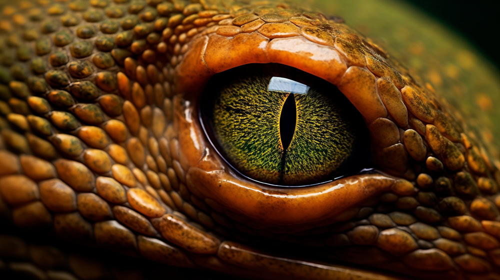 snake's eye close up