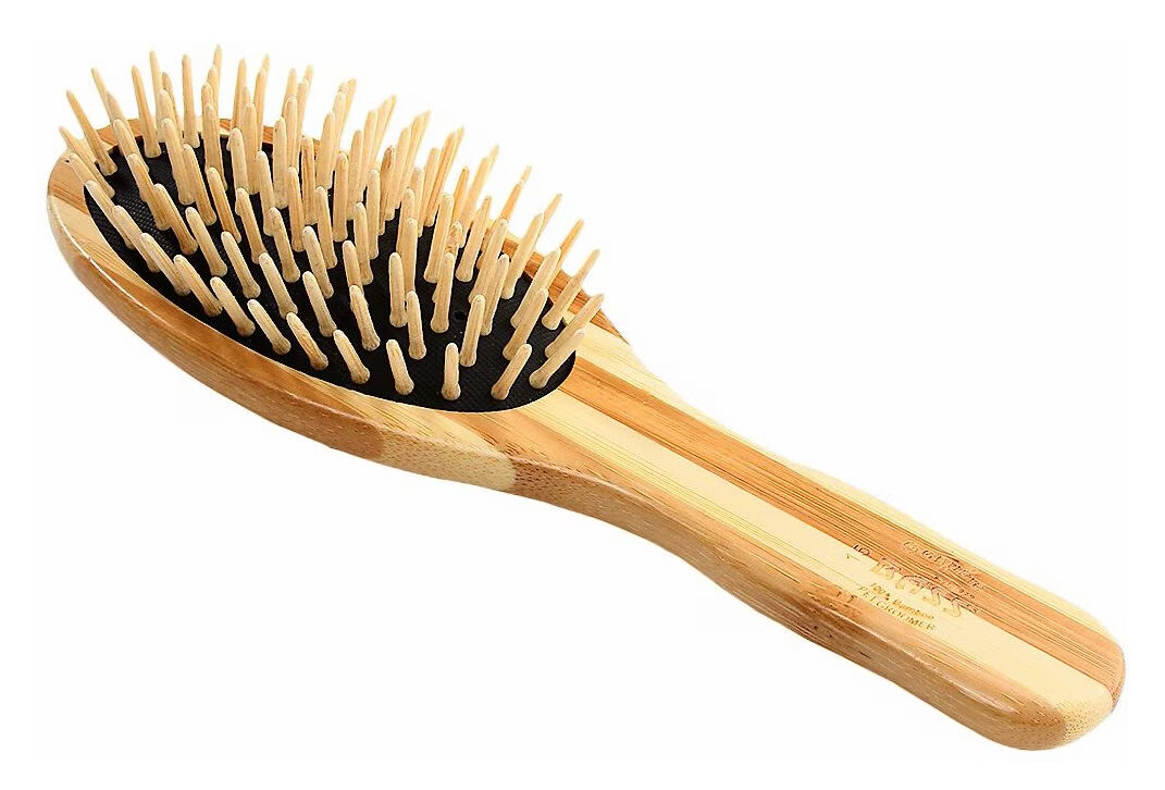 Bass Brushes Green Dog & Cat Oval Brush