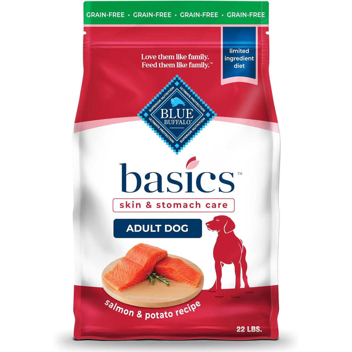 Blue Buffalo Basics Grain-Free Dry Dog Food for Adult Dogs 
