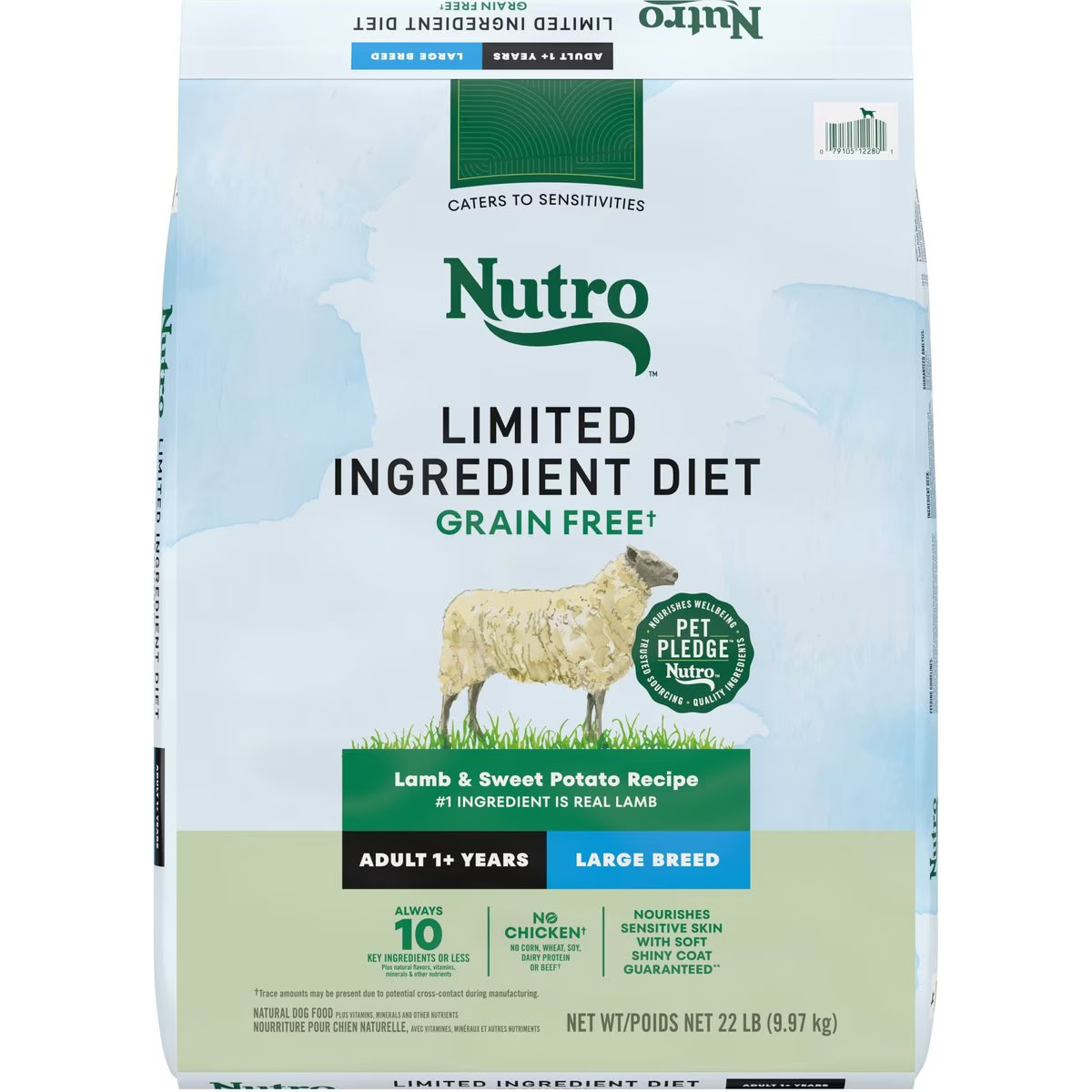Nutro Limited Ingredient Diet Sensitive Support with Real Lamb & Sweet Potato Grain-Free Large Breed Adult Dry Dog Food 