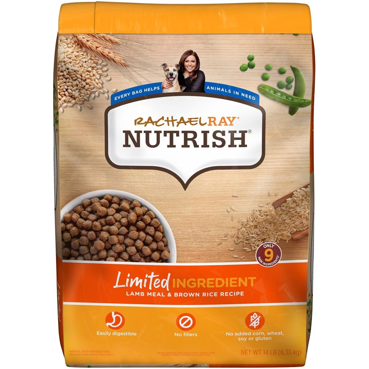 Rachael Ray Nutrish Limited Ingredient Lamb Meal & Brown Rice Recipe Dry Dog Food