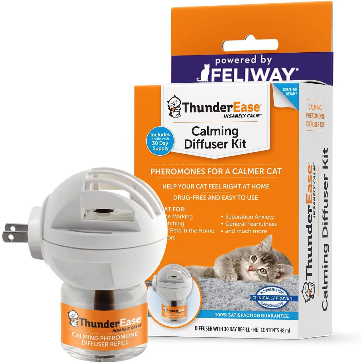 ThunderEase Cat Calming Pheromone Diffuser Kit