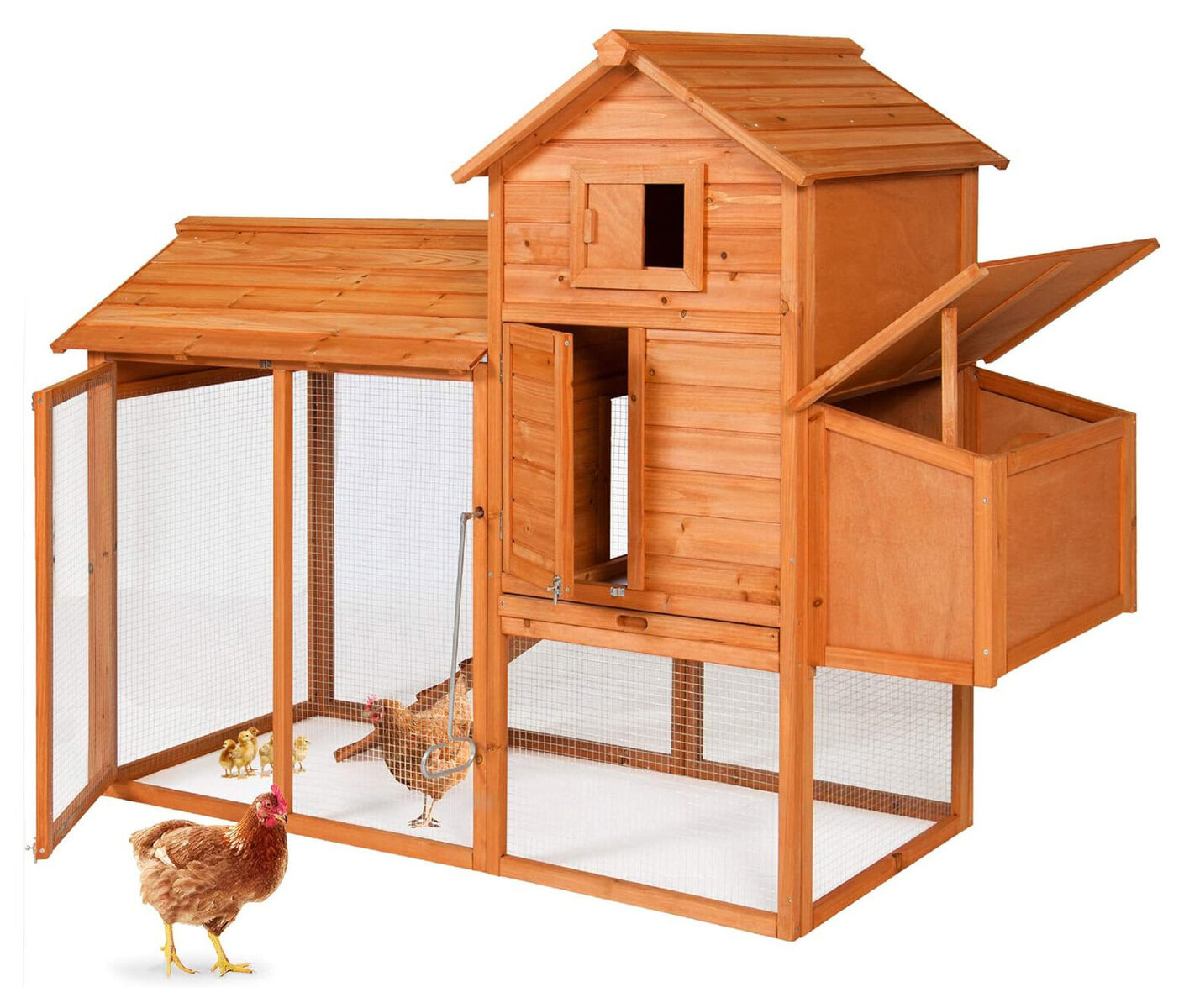 Best Choice Products Outdoor Wooden Multi-Level Chicken Coop