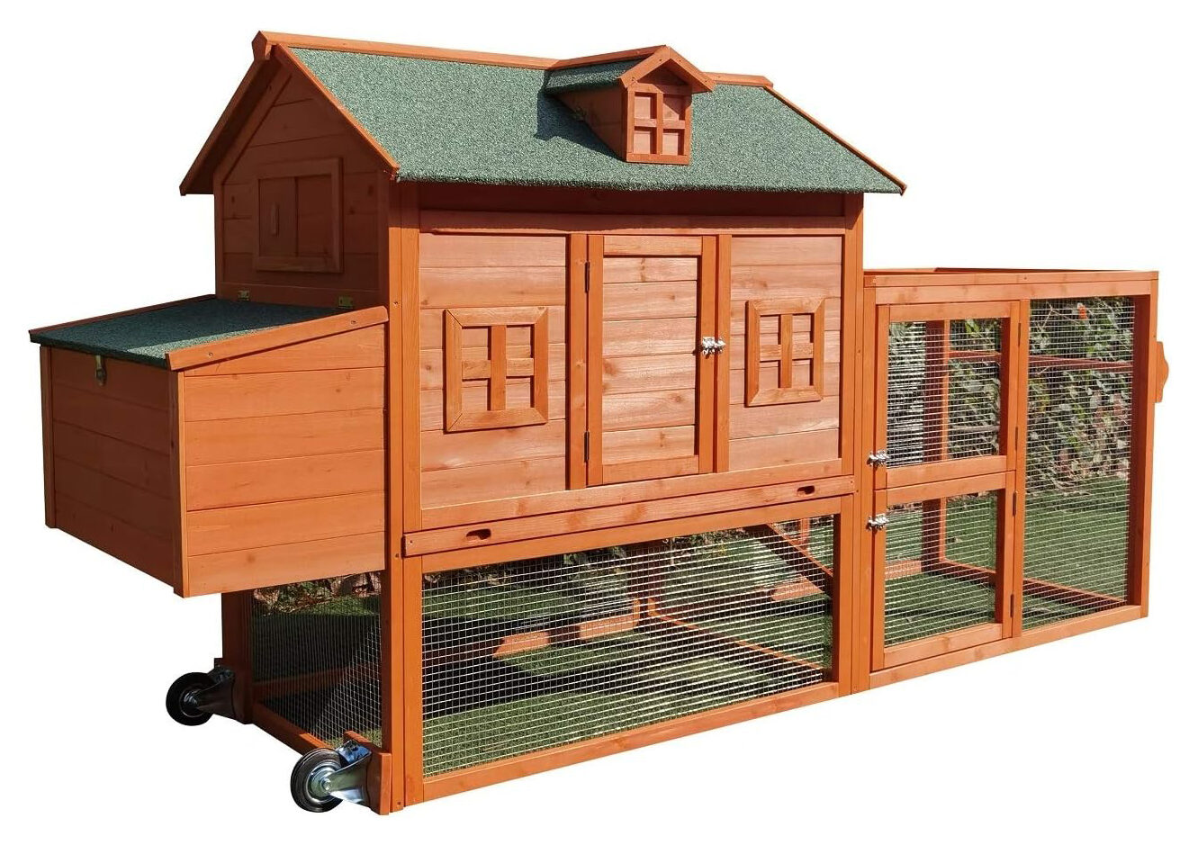 Fiveberry Magbean 98” Wheel Solid Wood Chicken Coop