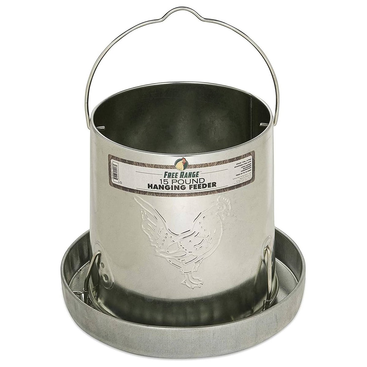 Harris Farms 1000293 Galvanized Hanging Poultry Feeder