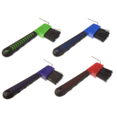 4Pcs Horse Hoof Pick Brushes, with Soft Touch Rubber Handle