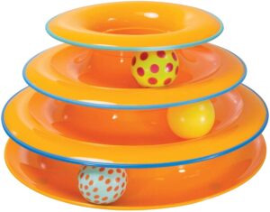 Tower of Tracks Ball and Track Interactive Toy for Cats