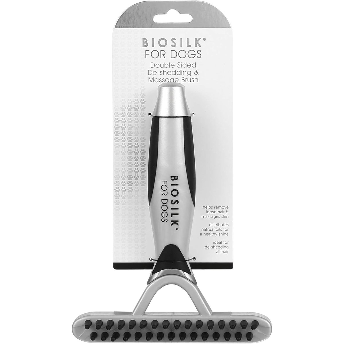 BioSilk Double Sided De-Shedding & Massage Dog Brush
