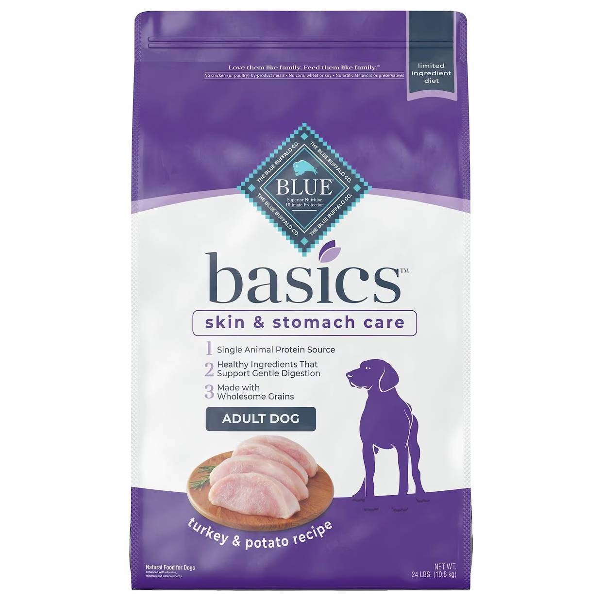Blue Buffalo Basics Skin & Stomach Care Adult Dry Dog Food