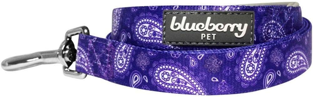 Blueberry Pet Paisley Flower Polyester Dog Leash