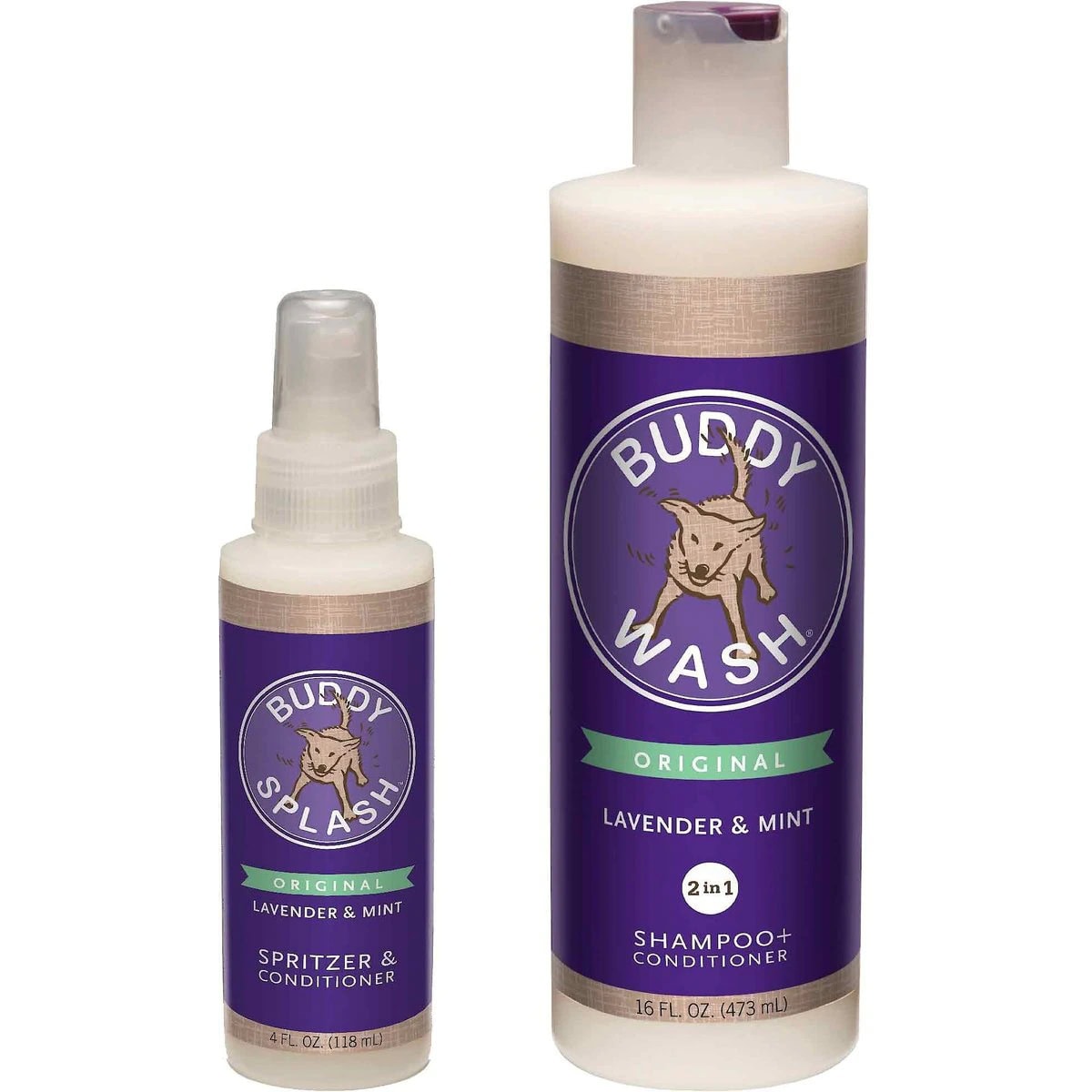 Buddy Wash Original Lavender & Mint Dog Shampoo Conditioner and Spritzer new