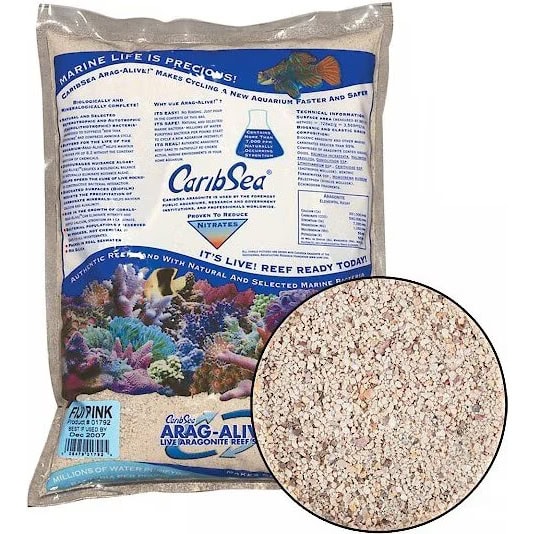 CaribSea Arag-Alive! Fiji Pink Aquarium Sand