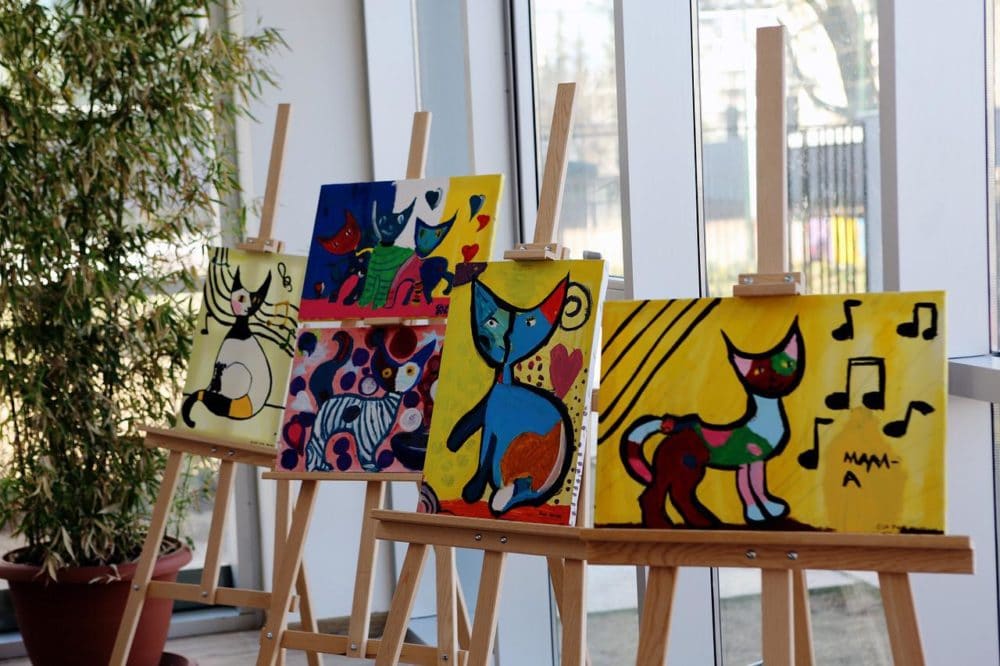 Cat paintings