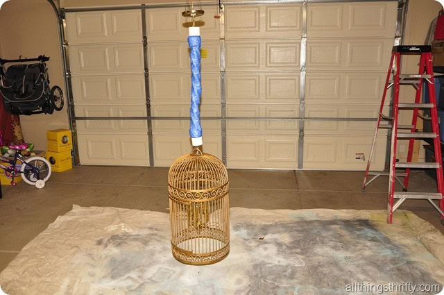 DIY All Things Thrifty Birdcage Chandelier