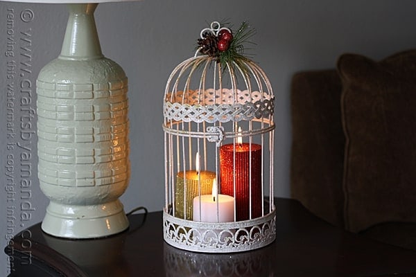 DIY Glitter Candle Birdcage from Crafts