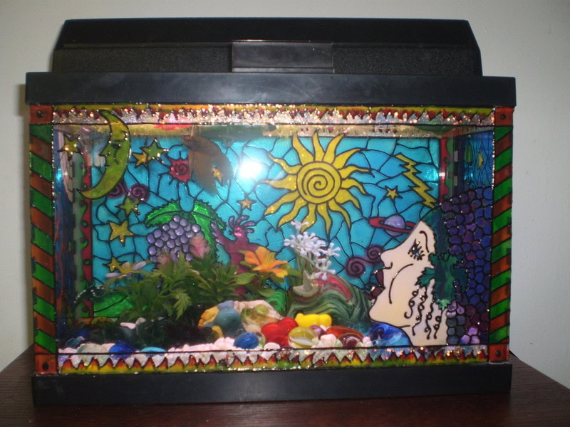 DIY Painted Aquarium