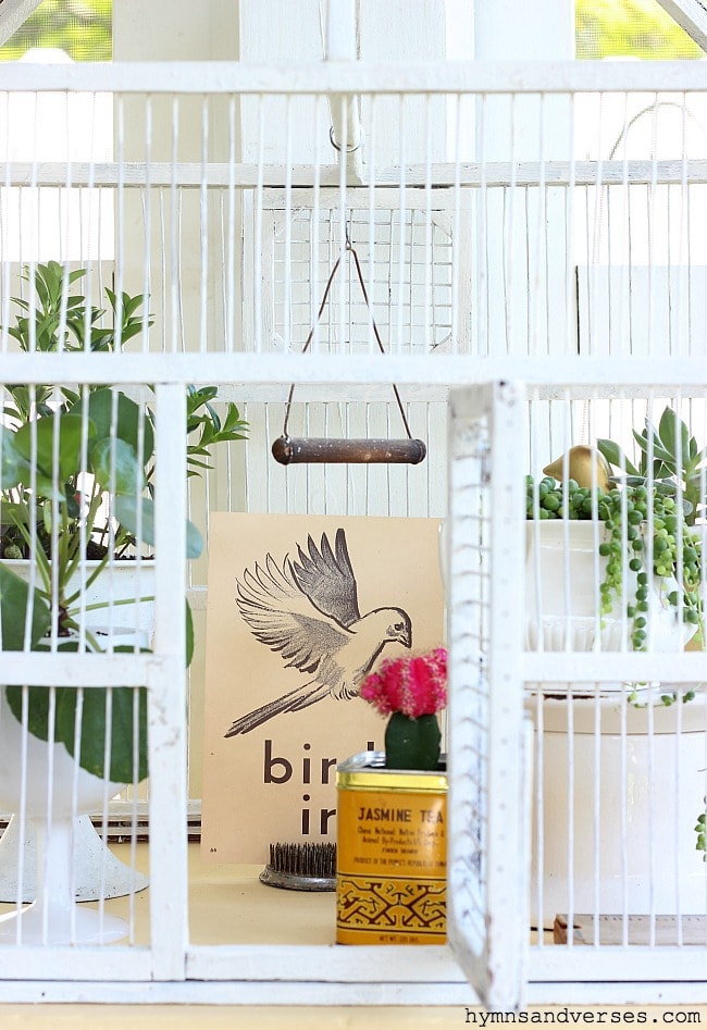 DIY Vintage Styled Birdcage from Hymns and Verses