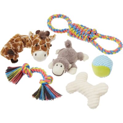 Frisco Plush Rope Dog Toy Bundle