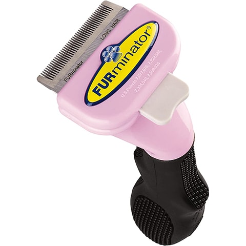 Furminator 102002 DeShedding Brush Comb Tool for Long Hair Small Cats