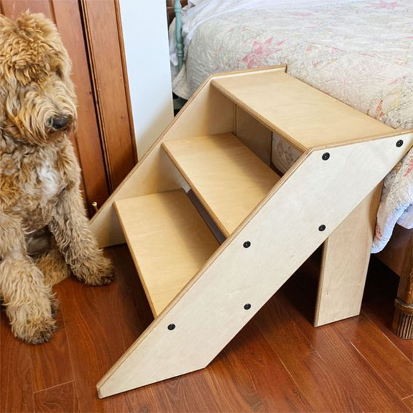 Inexpensive and Simple Wooden Dog Stairs