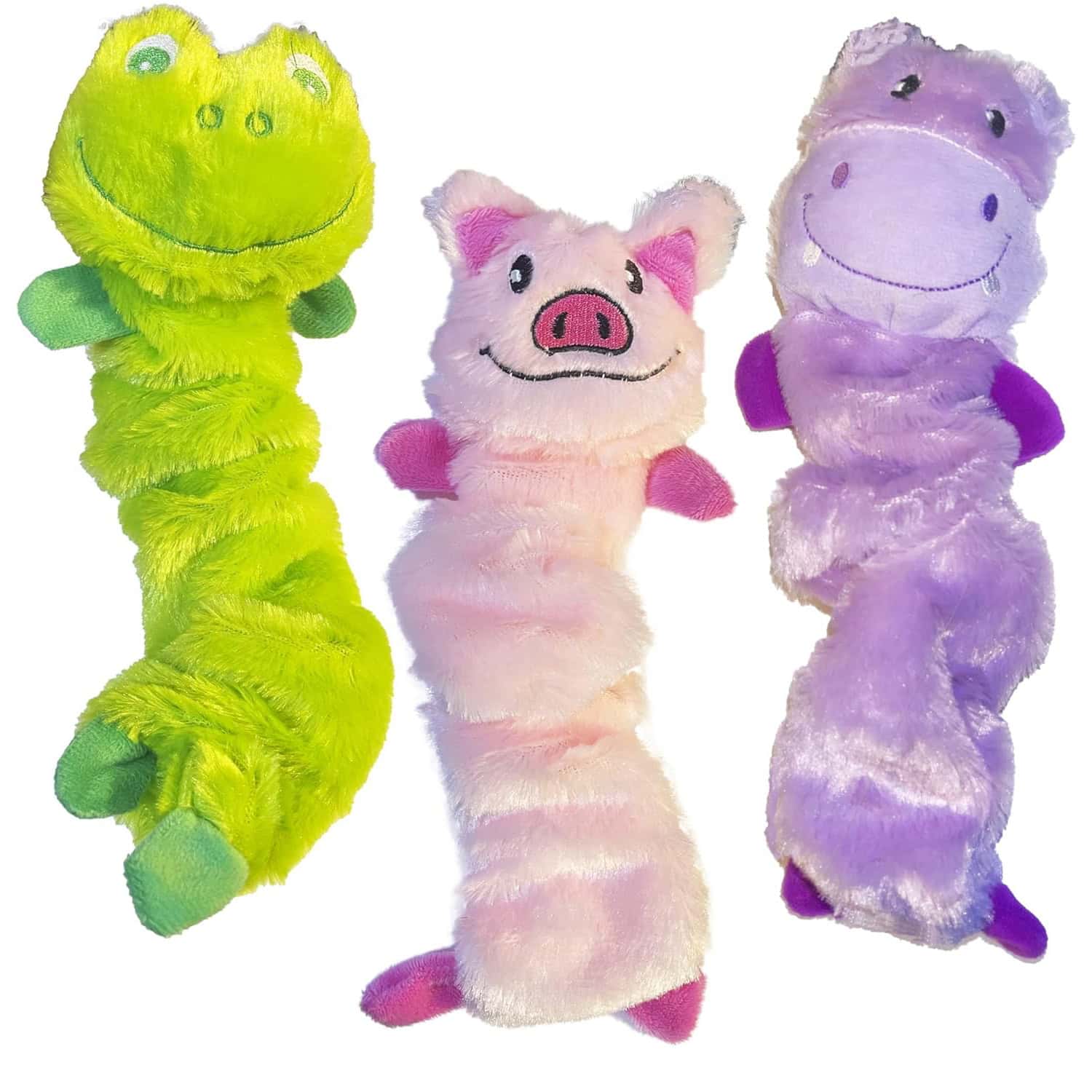 JALOUSIE 5 Pack Dog Bungee Stretch Toy Squeaky Dog Crinkle Chew Toy 