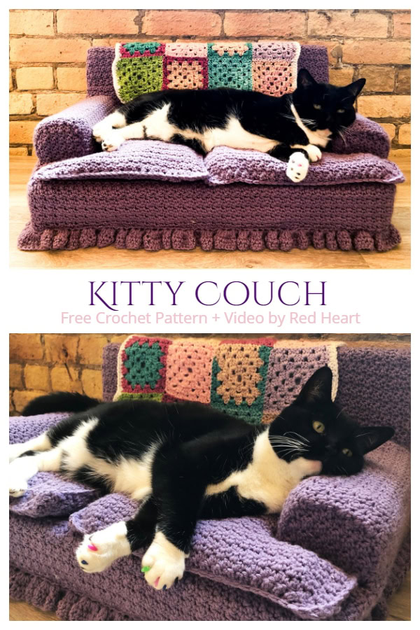 Kitty Cat Couch Bed Crochet Pattern