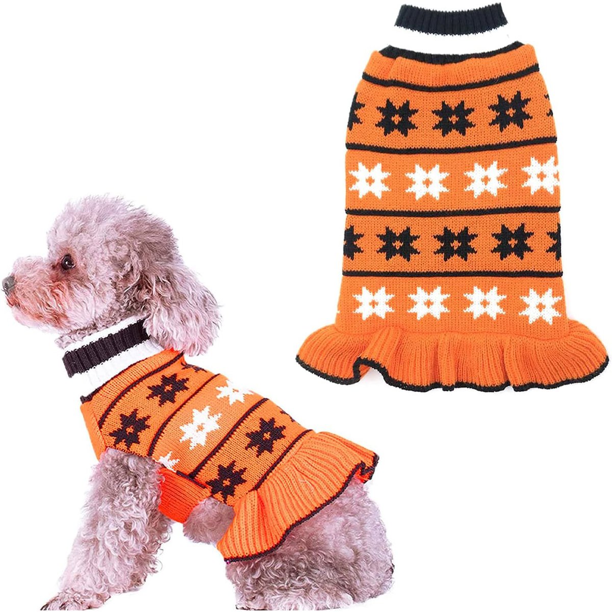Kyeese Dog Sweater Dress for Thanksgiving