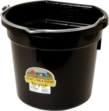 Little Giant® Flat Back Plastic Animal Feed Bucket