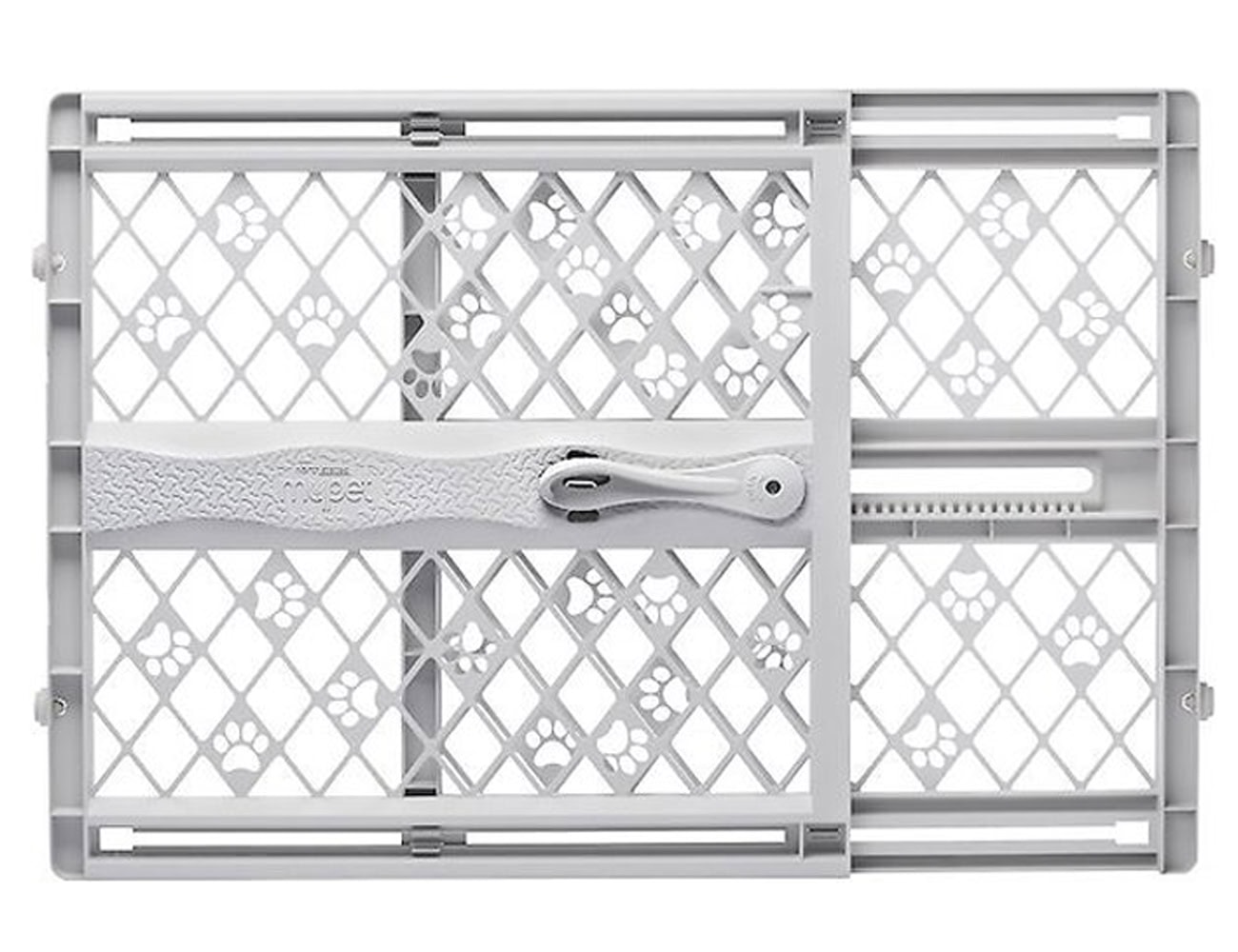 MyPet Paws Portable Pet Gate Light Gray