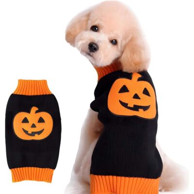 Nacoco Dog Sweater Pumpkin Pet Sweater