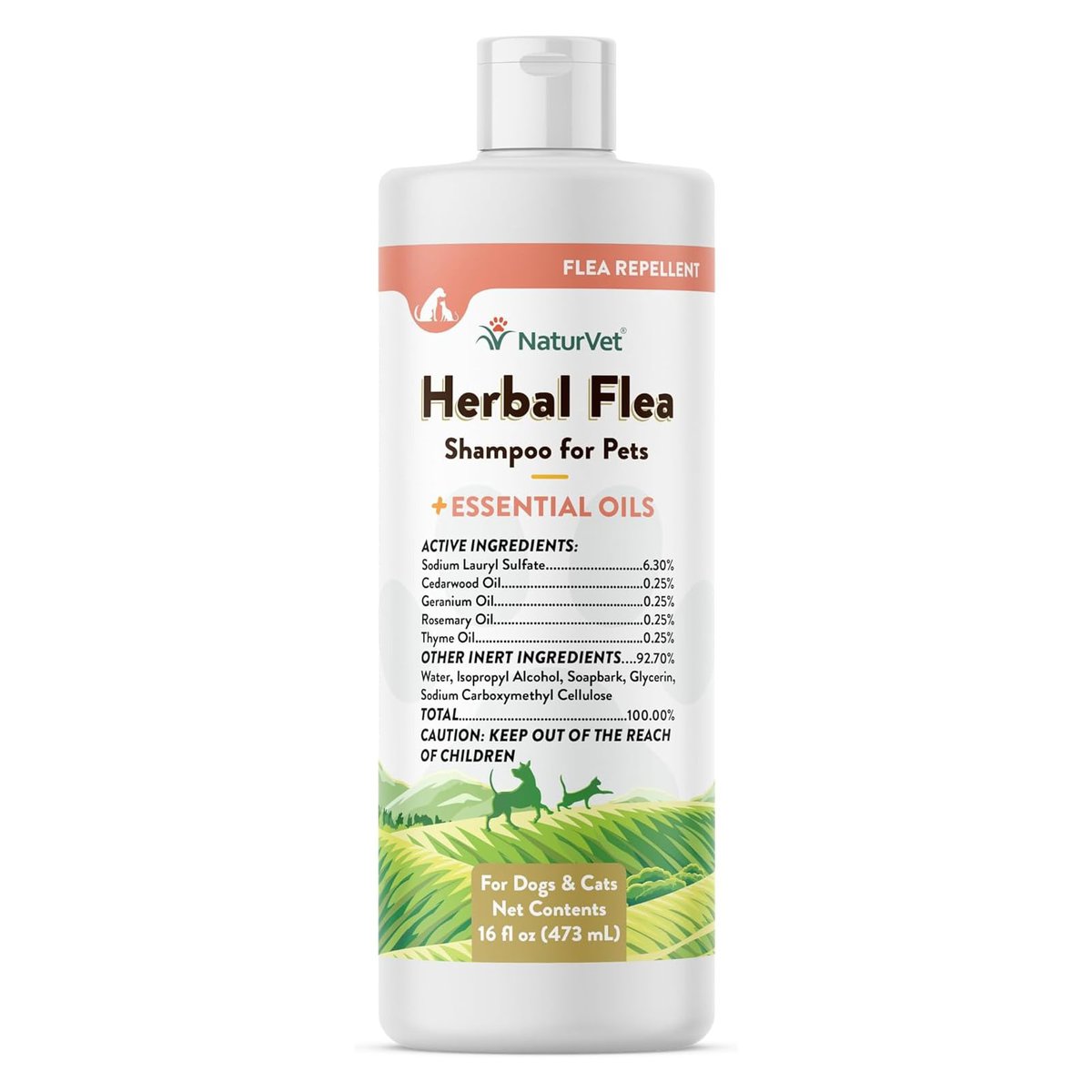 NaturVet Herbal Flea Pet Shampoo with Essential Oils