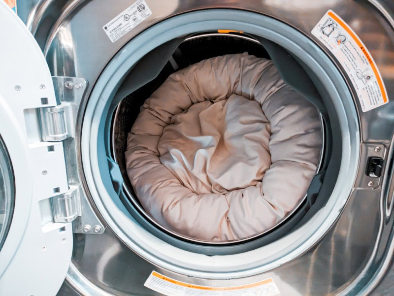 Nest Bedding Dog Bed - product in the washing machine