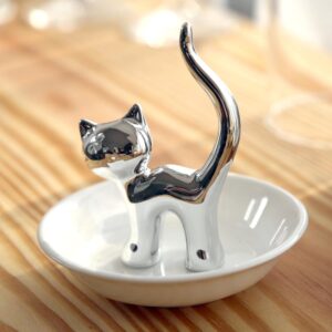 PUDDING CABIN Cat Ring Holder Cat Gift for Women Birthday 2024