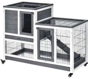 Pawhut Elevated Wooden Indoor Hutch