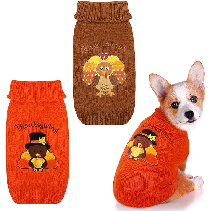 Pedgot Thanksgiving Dog Sweaters