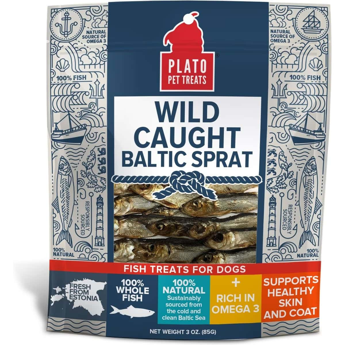 Plato Baltic Sprat Dog Treats Fish Treats