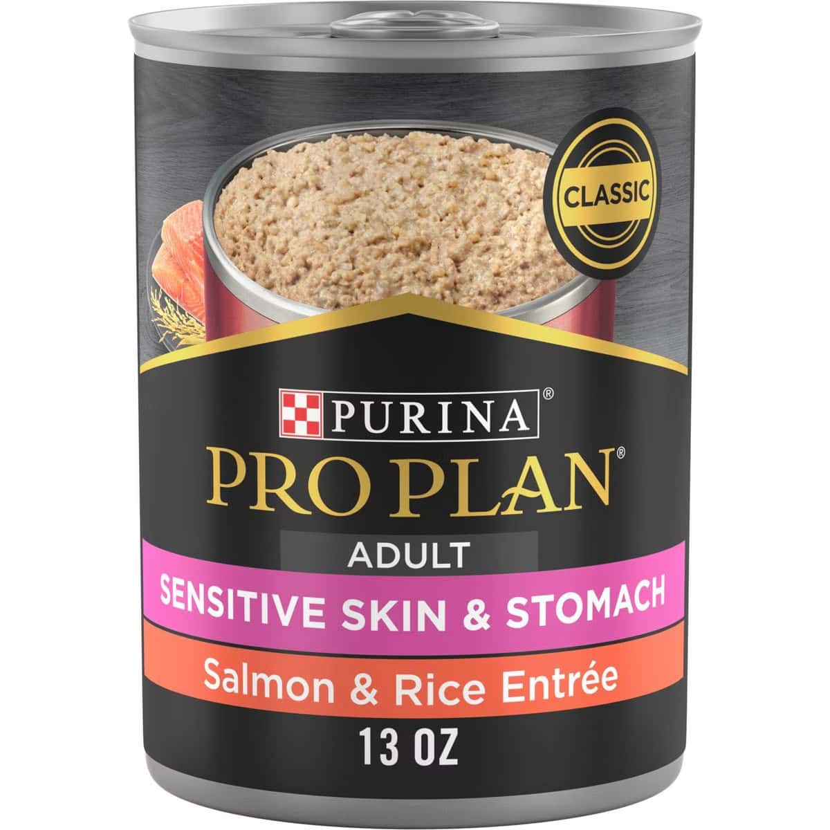 Purina Pro Plan Sensitive Skin & Stomach Wet Dog Food Pate Salmon & Rice Entree New