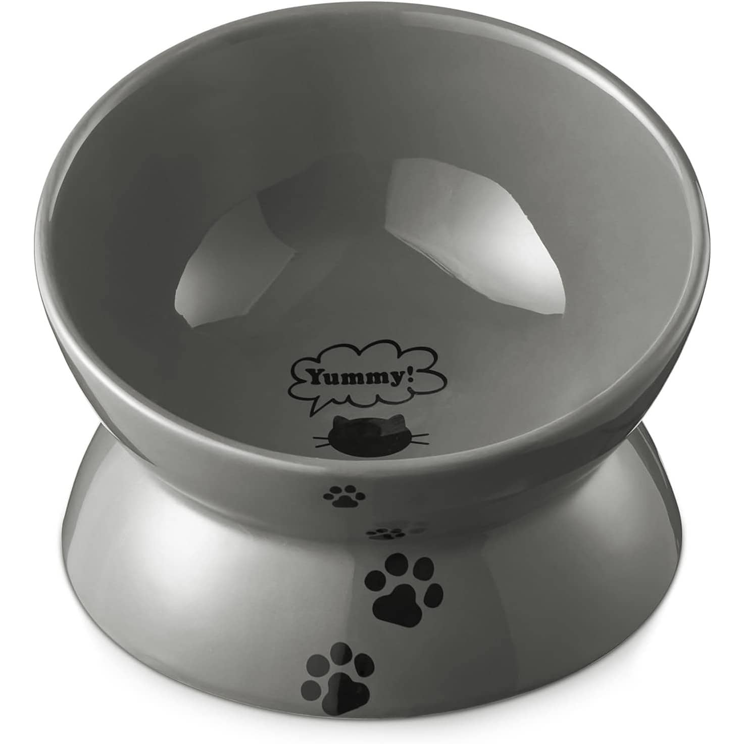 Raised Cat Food Bowl, Ceramic Elevated Cat Bowl New