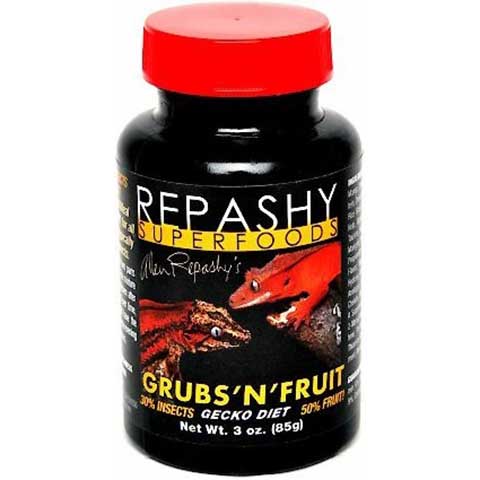 Repashy Superfoods Grubs 'N' Fruit Meal Replacement Powder Crested Gecko Food, 3-oz bottle