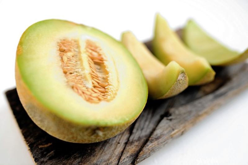 Sliced honeydew melon